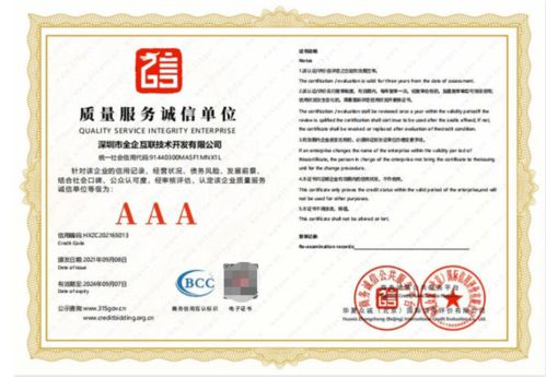喜訊｜全企互聯榮膺企業信用評價AAA級信用企業等多項殊榮，賦能企業信用管理咨詢服務新高度